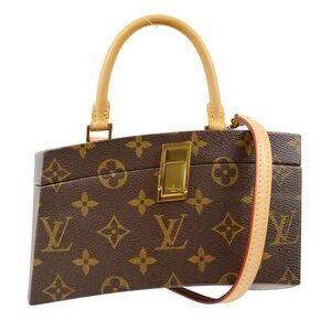 Louis Vuitton Frank Gehry Twisted Box Bag Monogram Canvas Brown Canvas Handbag